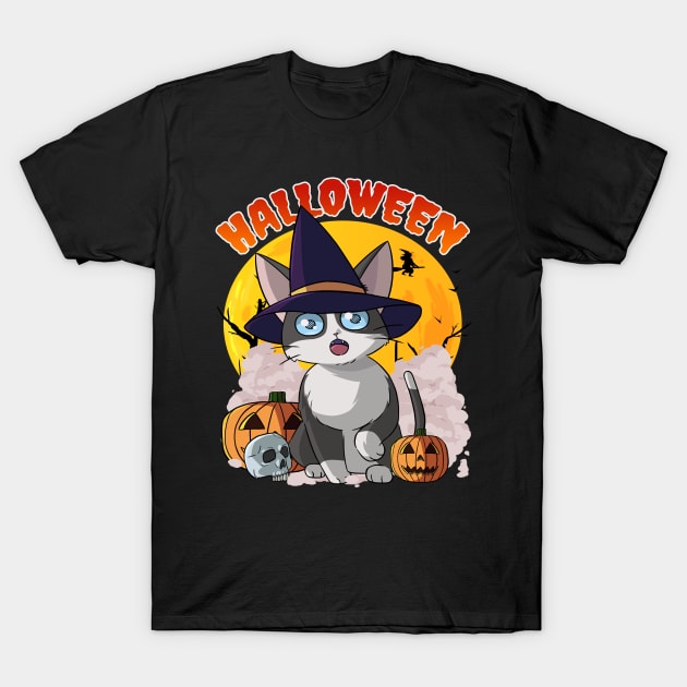 Cat Happy Halloween T-Shirt by Noseking